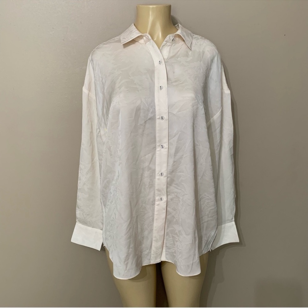 Favorite Daughter Ivory Textured Button-Up Shirt
